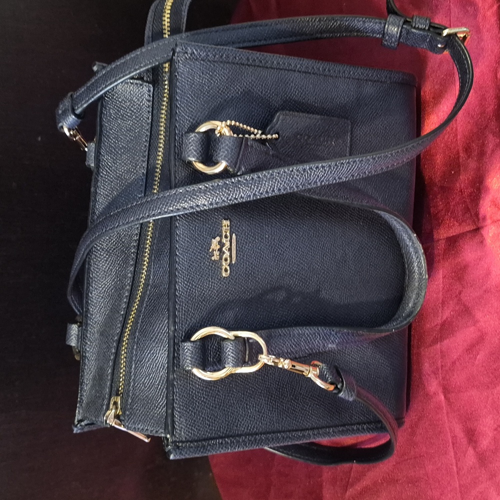 COACH 🌟 MINI CROSBY Convertible Tote (2017) 🖤 Crossgrain Leather 🖤 BLACK